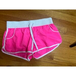 OP Hot Pink Athletic Shorts White Trim Drawstring Waist S